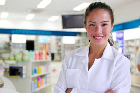 A pharmacist working in a pharmacy