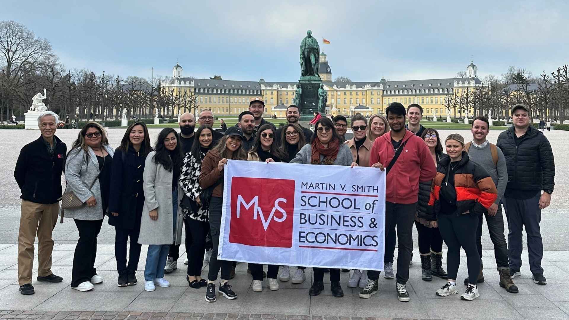 group of students and faculty study abroad